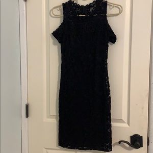 Black laced short dress